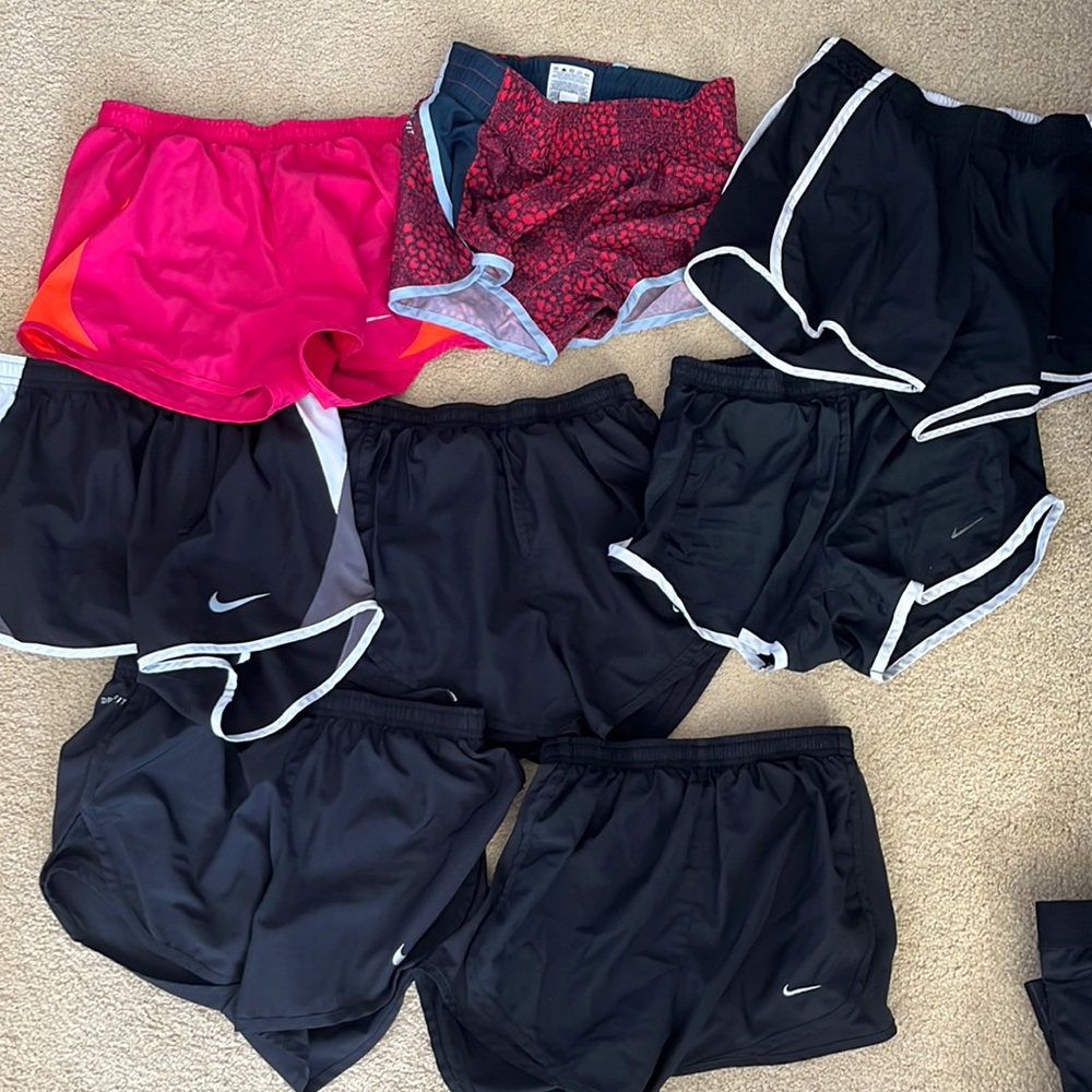 (8) Nike DRI-FIT dri fit Athletic Sport Shorts XS Bundle Workout Bottoms Running